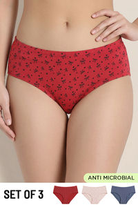 Zivame Regular Rise Full Coverage Hipster Panty (Pack of 3) - Multicolor — thumbnail 1